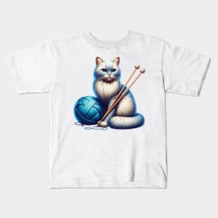 I knitted a Cat! Kids T-Shirt